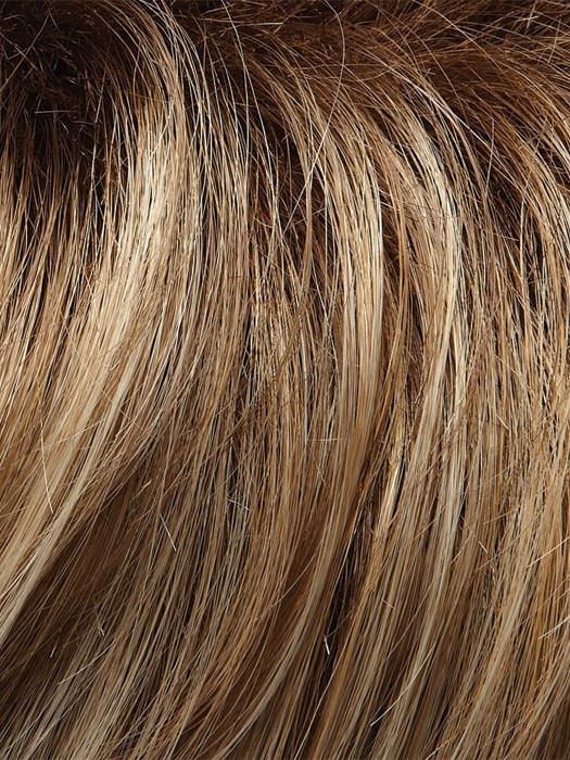 Light Gold Brown, Light Natural Gold Blonde and Pale Natural Gold-Blonde Blend, Shaded with Medium Brown
